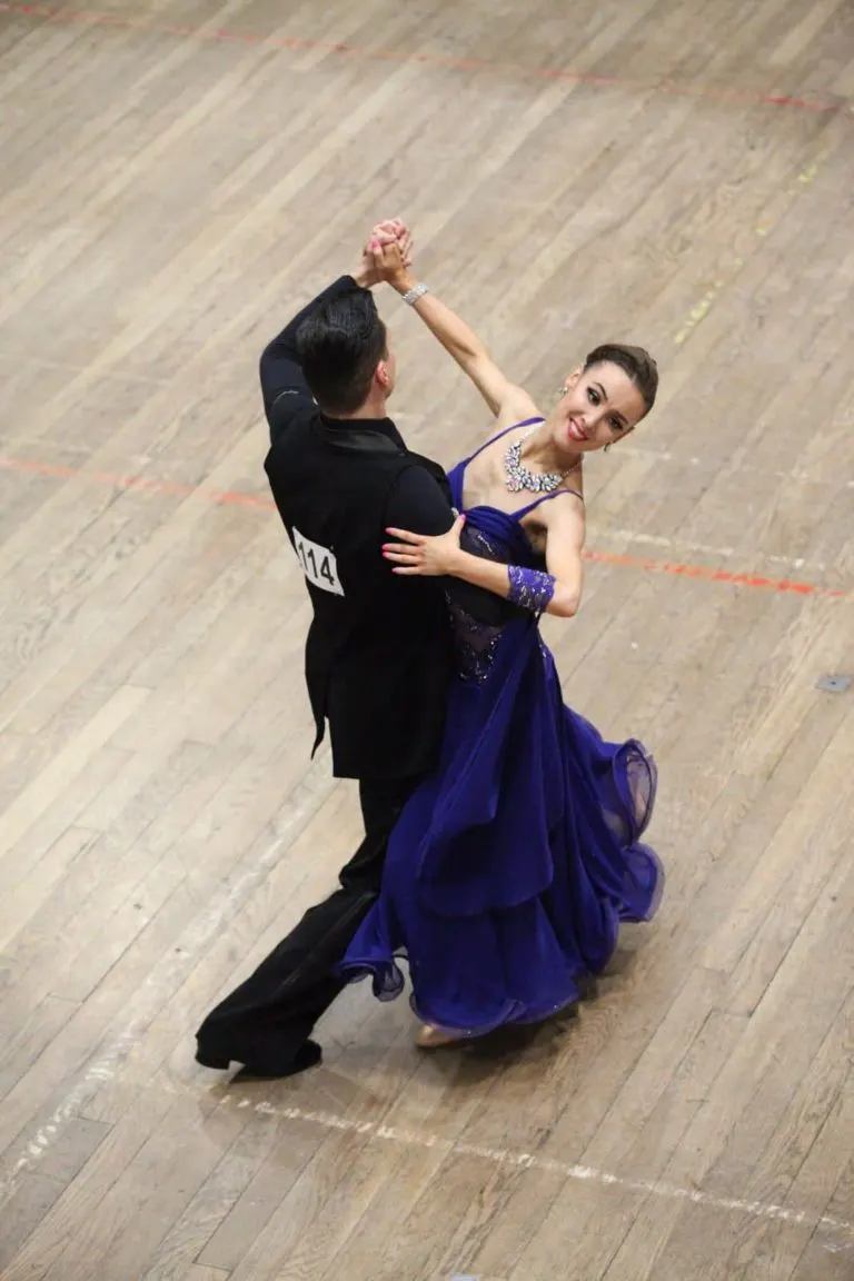 Group of dancers posed together in the on-site studio