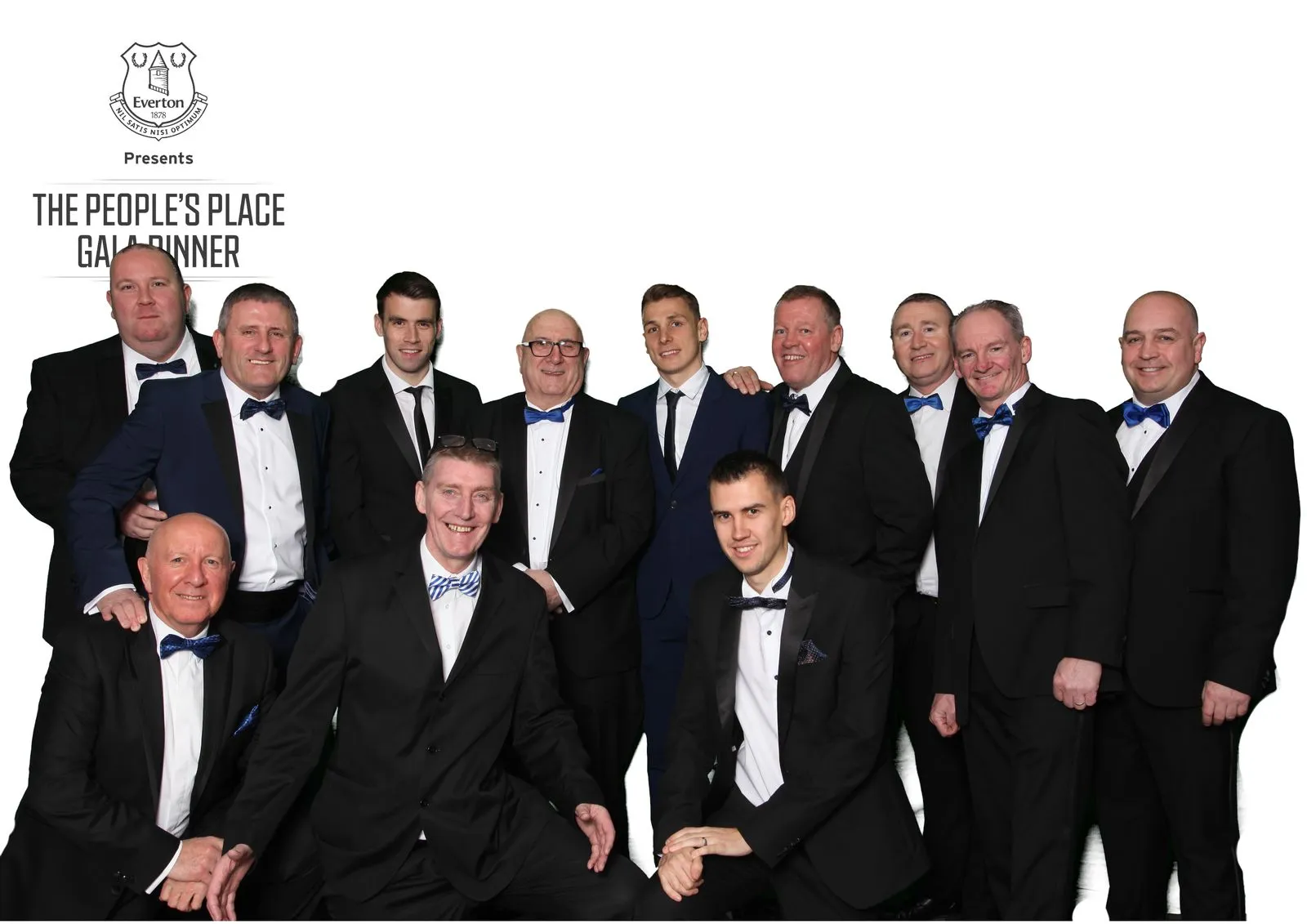 Everton players and guests on the branded print station at the People's Place gala dinner