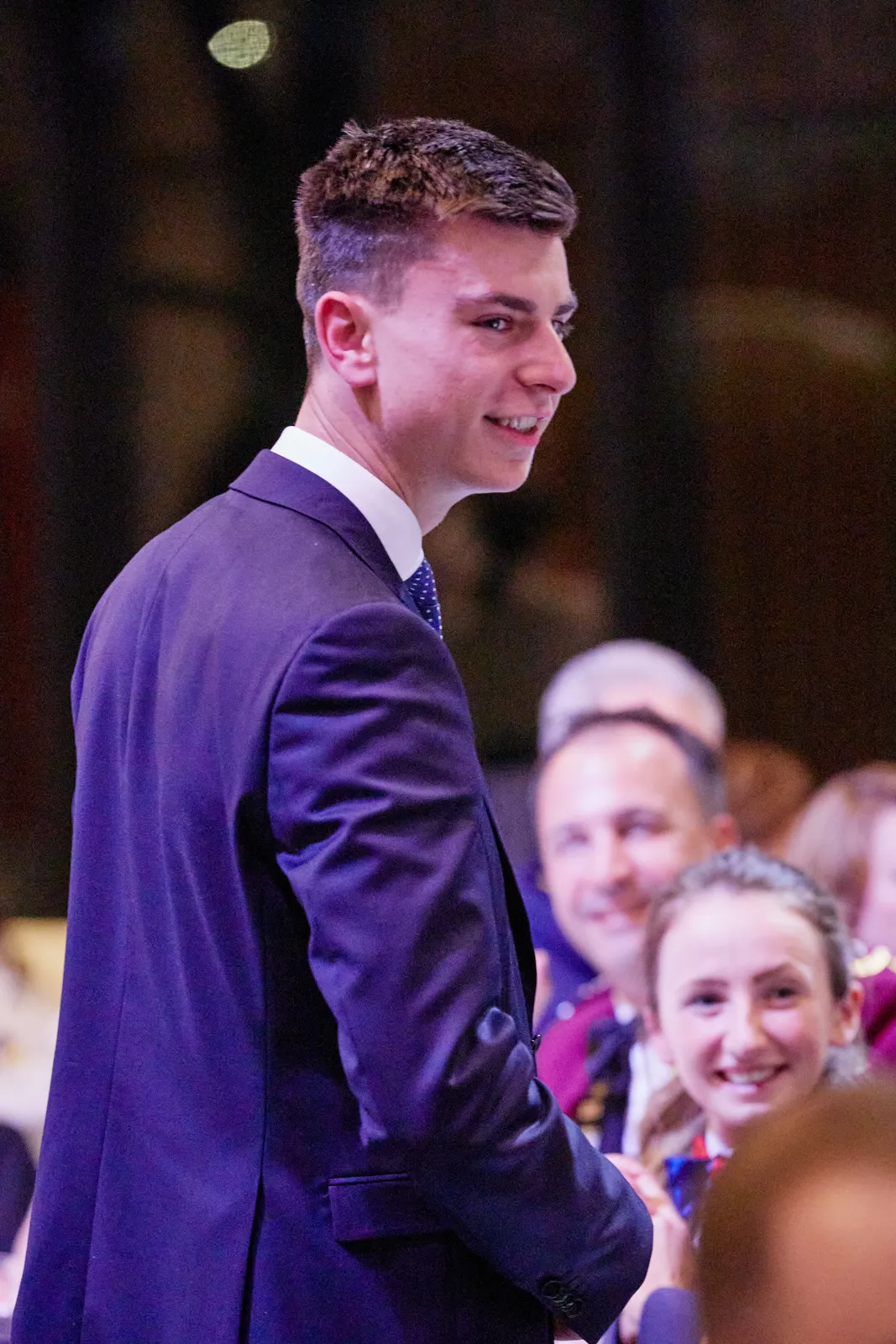 Guest portrait at a black-tie evening event