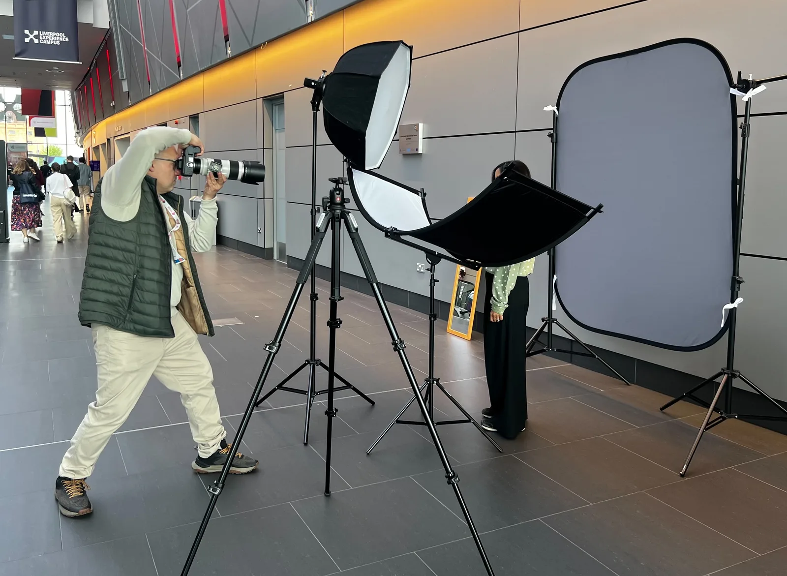 Photo 8 mobile studio set up at an event venue